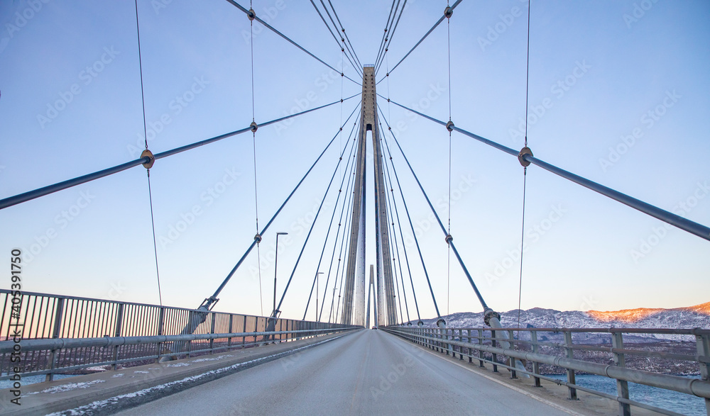 Naklejka premium Helgeland bridge,Helgeland,Nordland county,Norway,scandinavia,Europe
