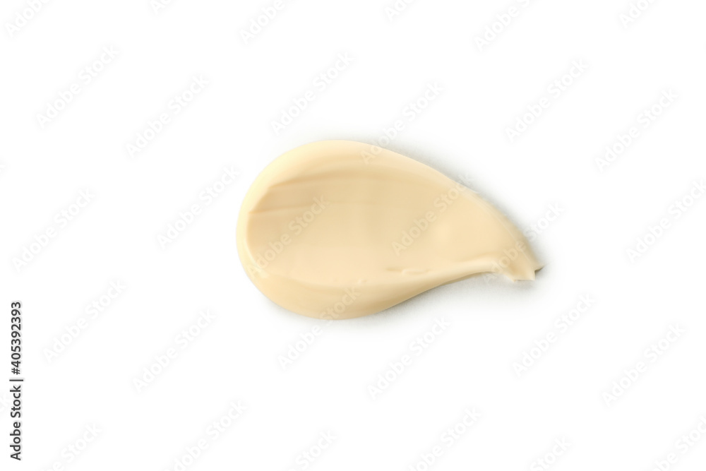 Tasty mayonnaise sauce isolated on white background Tasty mayonnaise sauce isolated on white background