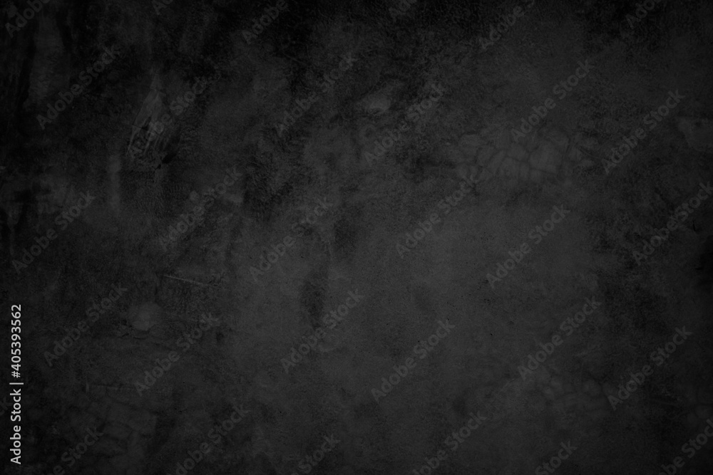 Close up retro plain dark black cement & concrete wall background texture for show or advertise or promote product and content on display and web design element concept decor.