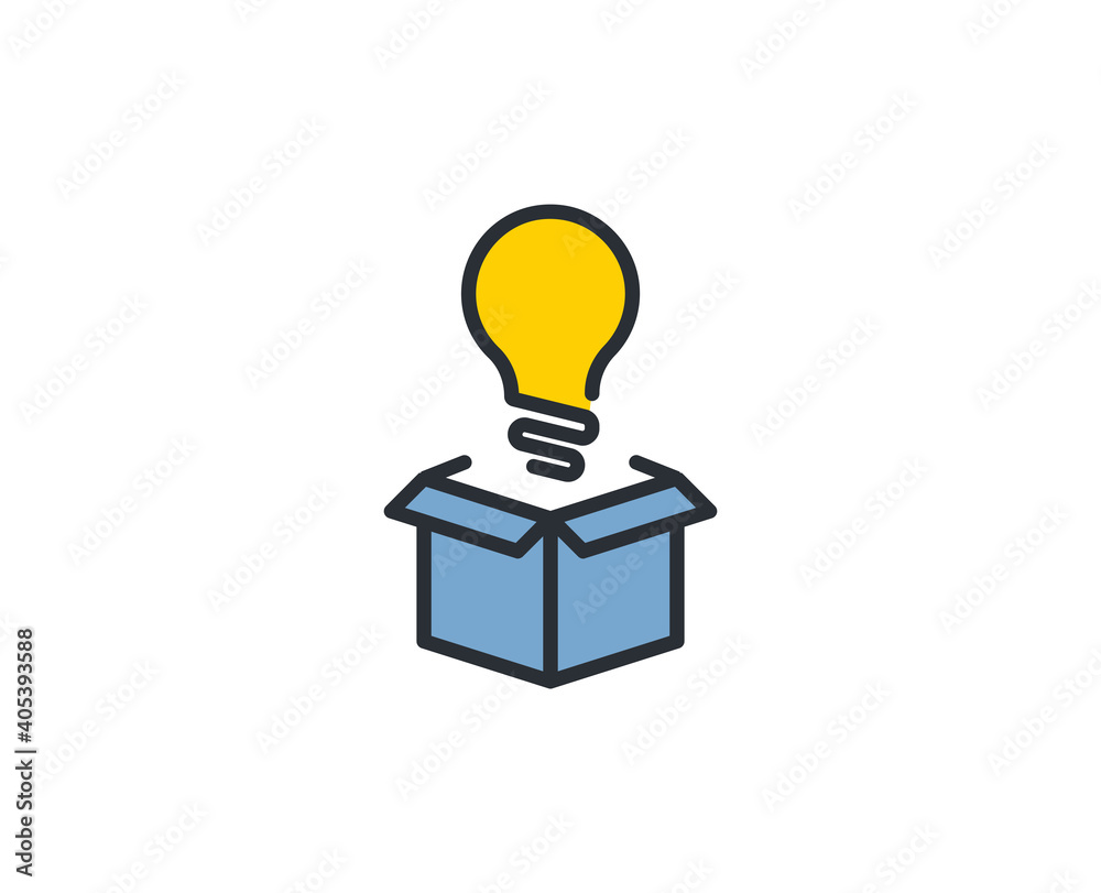 Idea flat icon. Thin line signs for design logo, visit card, etc. Single high-quality outline symbol for web design or mobile app. Marketing outline pictogram. Idea flat icon. Thin line signs for design logo, visit card, etc. Single high-quality outline symbol for web design or mobile app. Marketing outline pictogram.