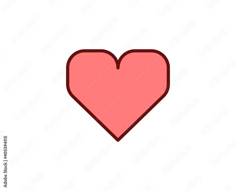 Heart line icon. High quality outline symbol for web design or mobile app. Thin line sign for design logo. Color outline pictogram on white background Heart line icon. High quality outline symbol for web design or mobile app. Thin line sign for design logo. Color outline pictogram on white background