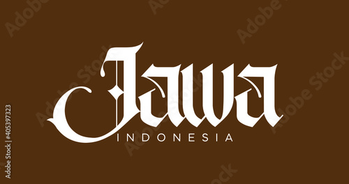 Jawa Indonesian Typography Lettering Wallpaper Background