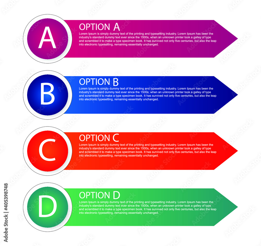 business options info-graphic vector design