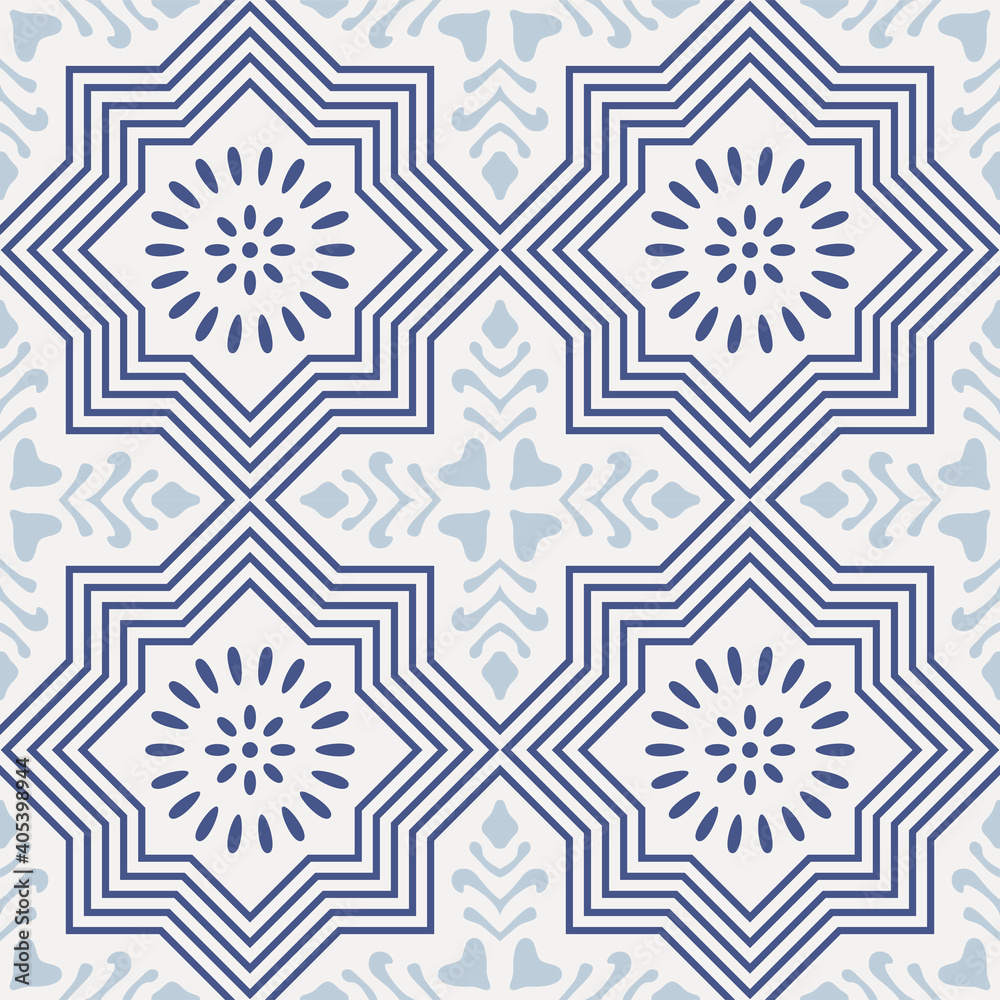 Portugal Geometric Star Tile Tile Vector Seamless Pattern Portugal Geometric Star Tile Tile Vector Seamless Pattern