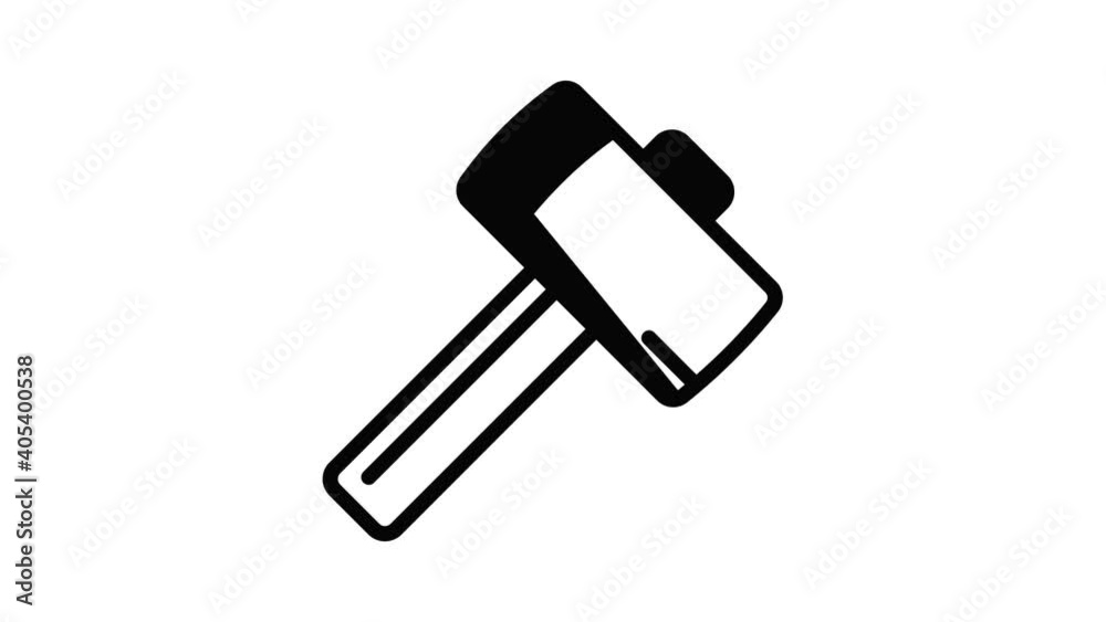 Sledge hammer icon animation best object on white background Sledge hammer icon animation best object on white background