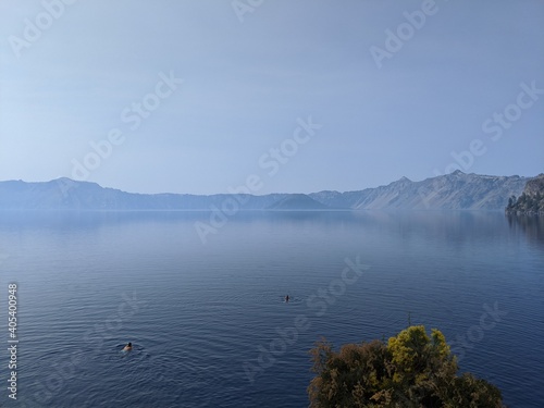 lake and mountains