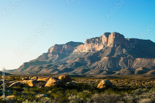 Fototapeta Naklejka Na Ścianę i Meble -  El Capitan and the Guadalupe Mountains in Far West Texas