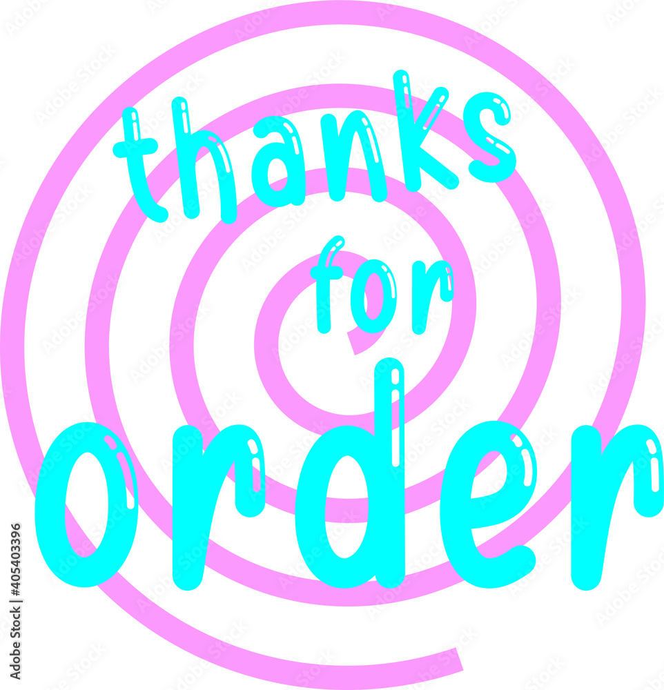 thanks for order sign icon