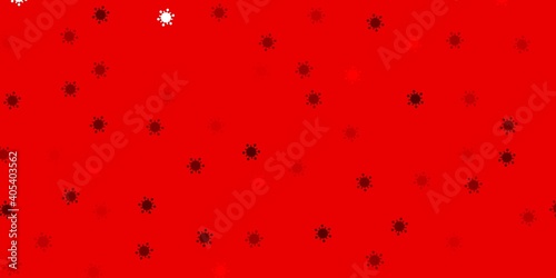 Light red vector texture with disease symbols.