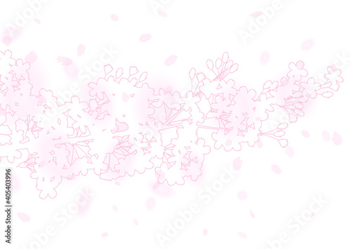 幻想的な桜のイラスト