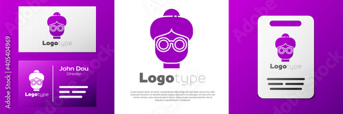 Logotype Grandmother icon isolated on white background. Logo design template element. Vector.