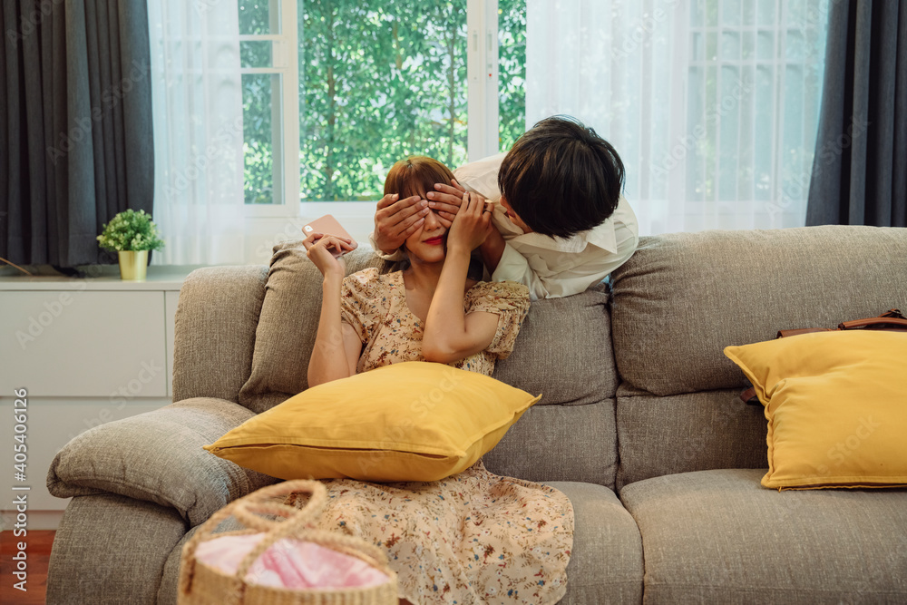 Playful couple having great time at home. Playful couple having great time at home.