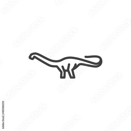 Apatosaurus dinosaur line icon. linear style sign for mobile concept and web design. Apatosaurus outline vector icon. Symbol, logo illustration. Vector graphics