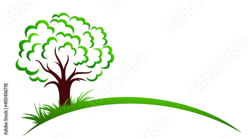 The stylized green forest symbol.