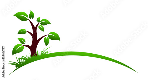 The stylized green forest symbol.