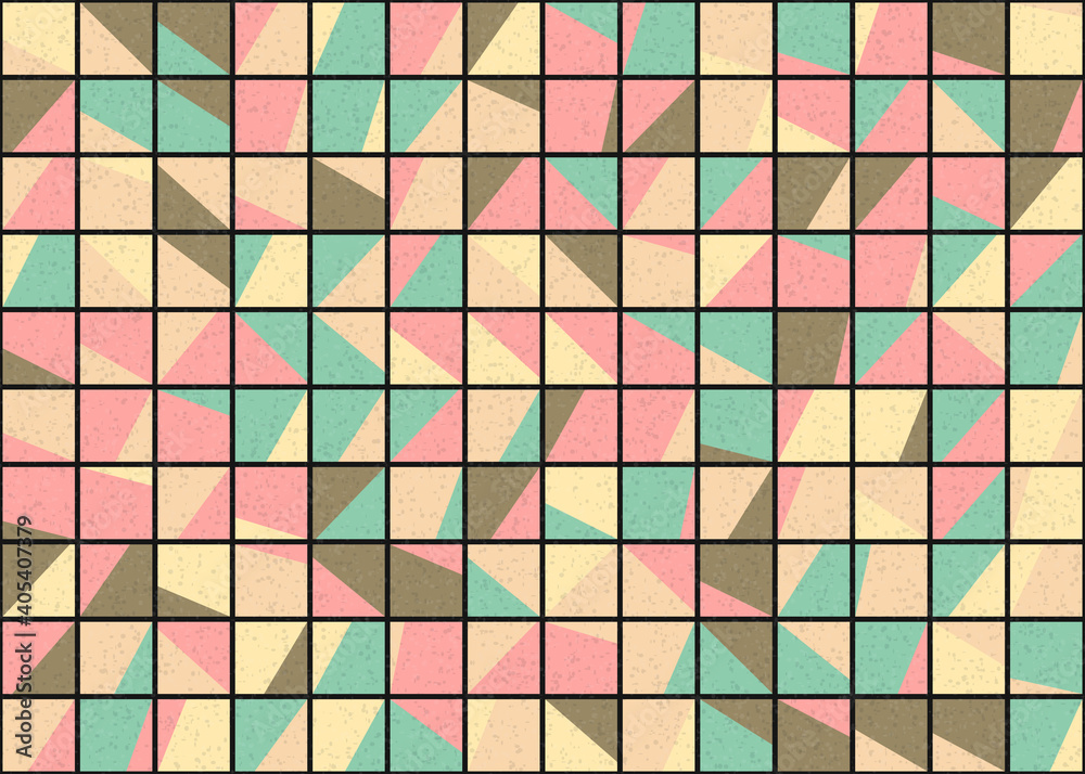 Fototapeta premium Abstract Geometric Pattern generative computational art illustration