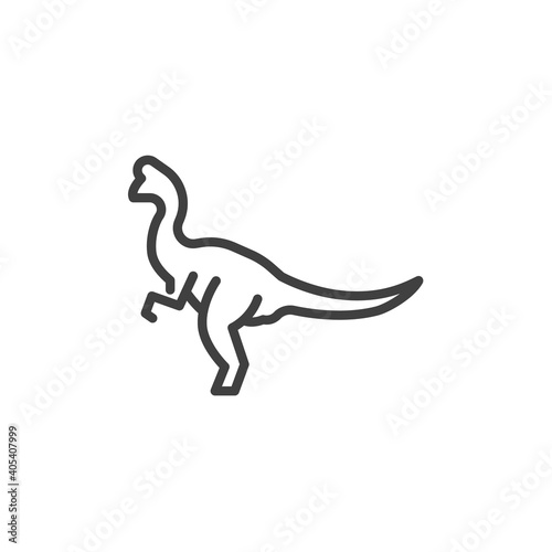 Oviraptor dinosaur line icon. linear style sign for mobile concept and web design. Oviraptor outline vector icon. Symbol  logo illustration. Vector graphics