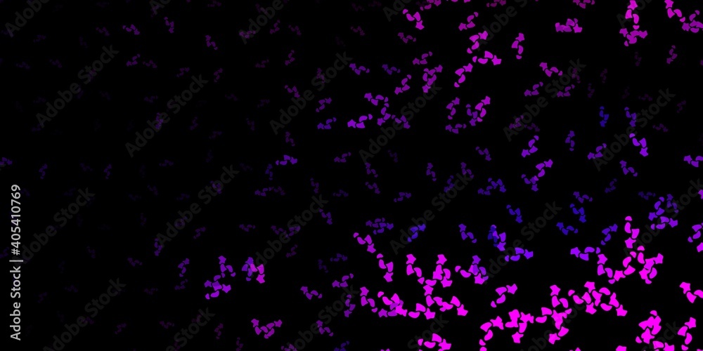 Dark pink vector pattern with abstract shapes.