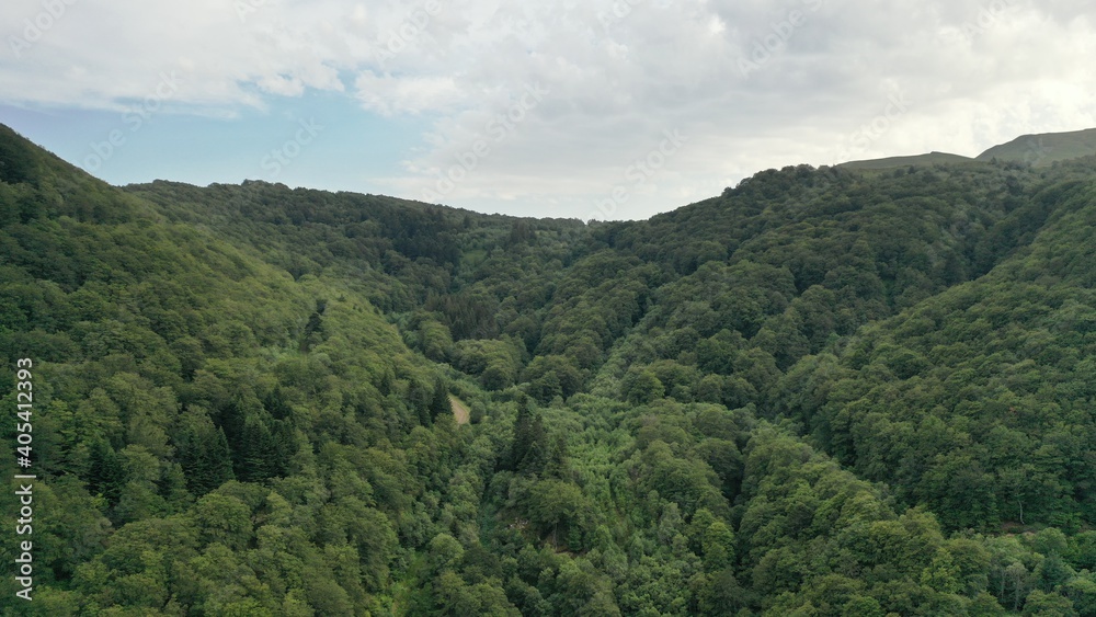 Chaine des puys et puy-de-Sancy en Auvergne