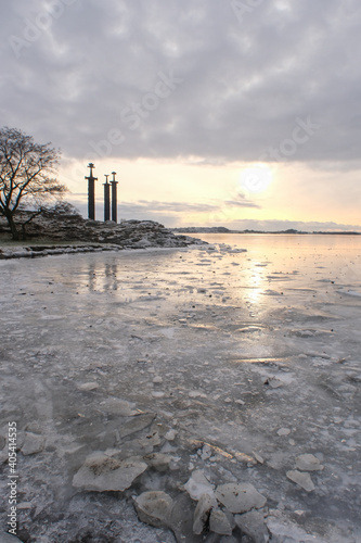 Sverd i fjell, Hafrsfjord, Stavanger, Norway photo