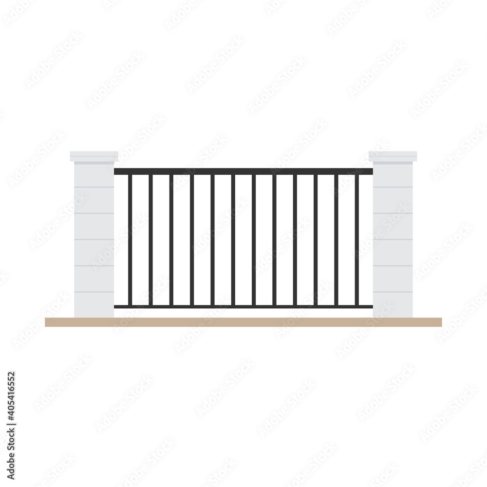 Railing vector. Railing vector on white background. wallpaper. free space for text. Railing vector. Railing vector on white background. wallpaper. free space for text.