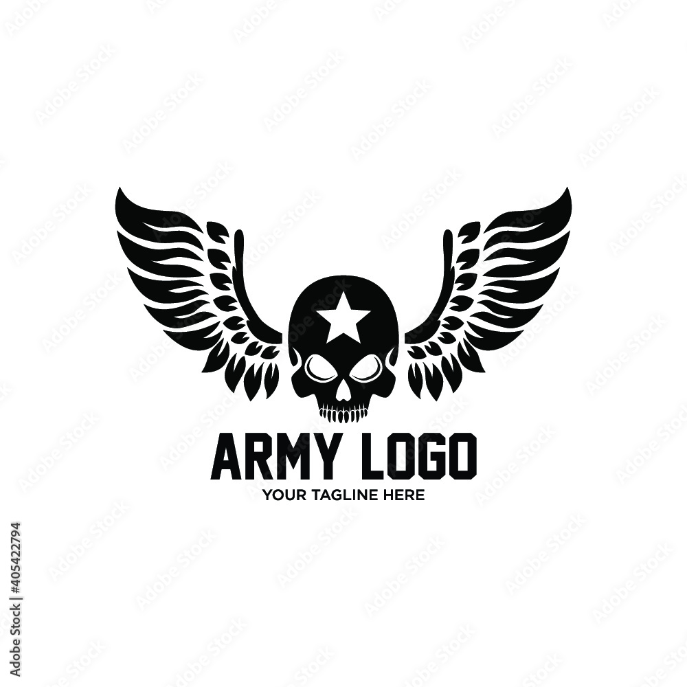 Obraz premium Army Skull E Sport Logo 