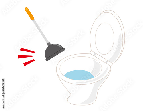 水洗トイレのベクターイラスト　便器
