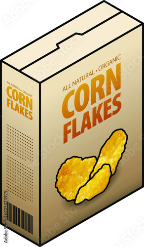 A box of cereal - corn flakes.
