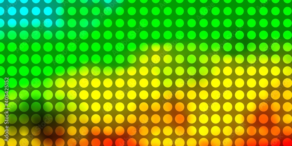 Light Green, Yellow vector pattern with circles. Light Green, Yellow vector pattern with circles.