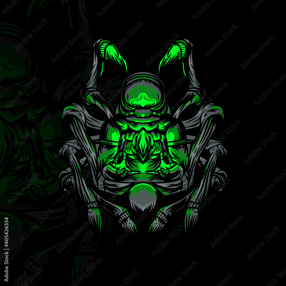 Fototapeta premium Astronaut spider illustration
