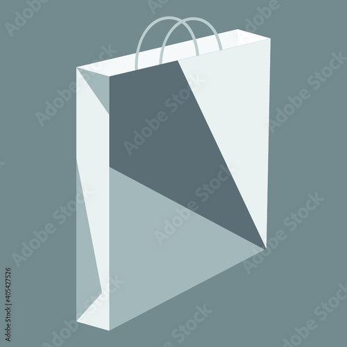 Set of Colorful Empty Shopping Bags Isolated in White. Vector Illustration
