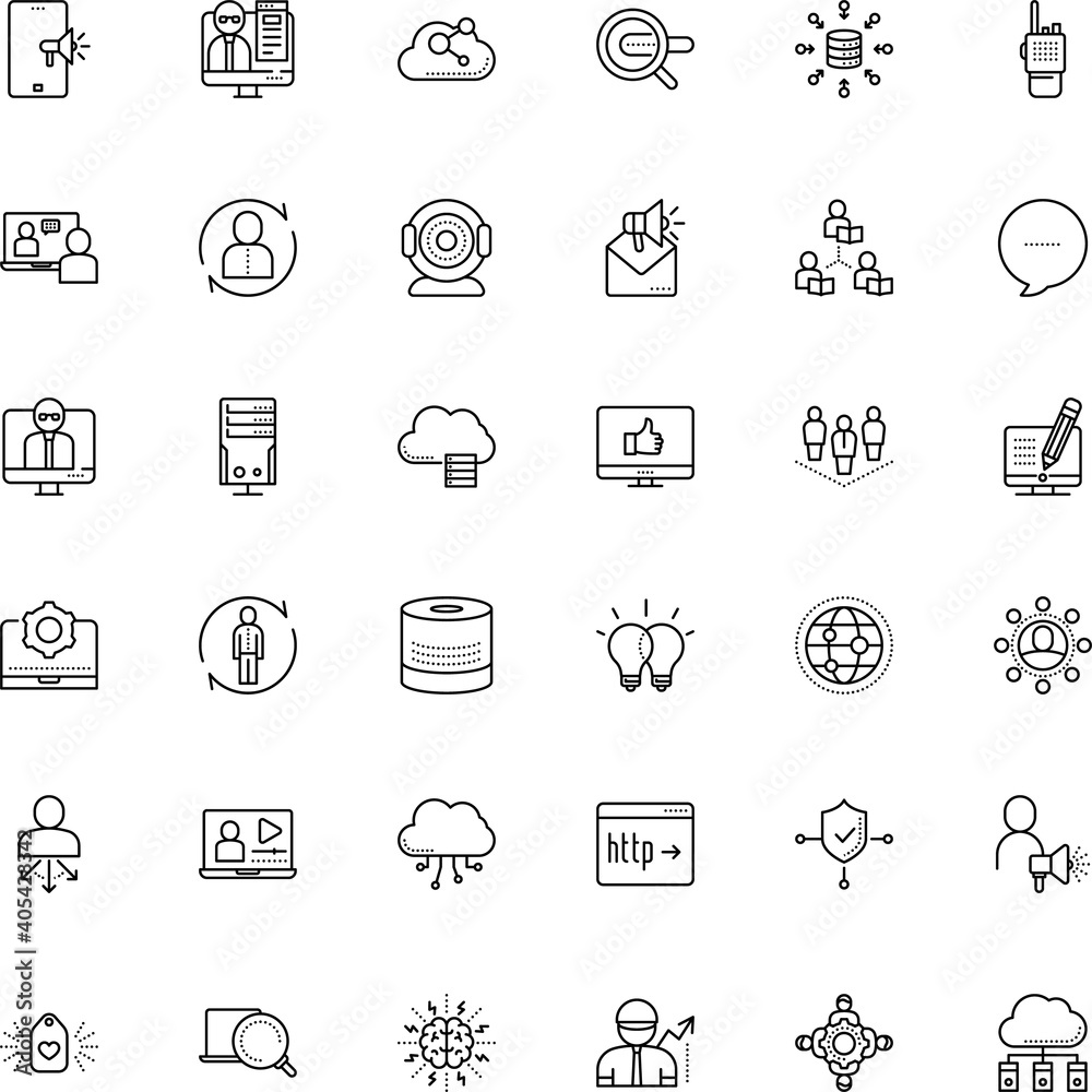 communication vector icon set such as: commerce, protection, trainer, blog, forum, cursor, infrastructure, data aggregation, transmitter, female, paper, thin, vpn, pattern, tech, specialist communication vector icon set such as: commerce, protection, trainer, blog, forum, cursor, infrastructure, data aggregation, transmitter, female, paper, thin, vpn, pattern, tech, specialist