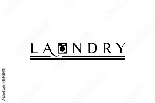 Laundry sign or logo label for door