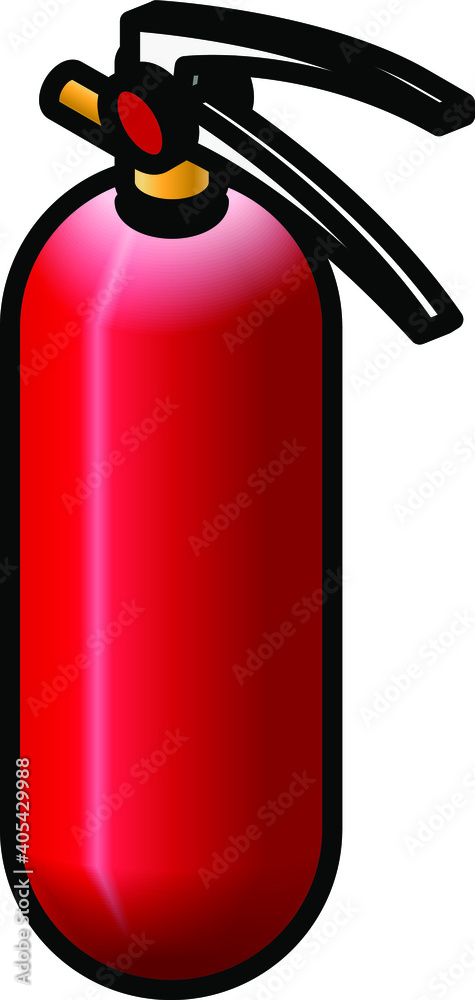 A small red fire extinguisher.
