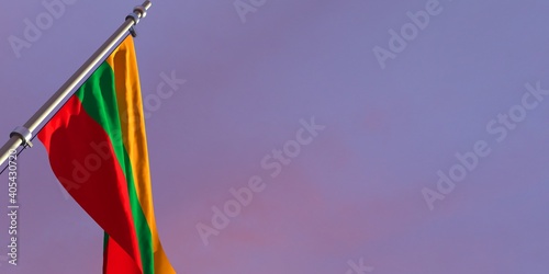 Konstfotografi 3D rendering of the Lithuania national flag