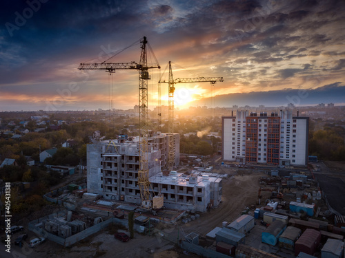 the construction of the building