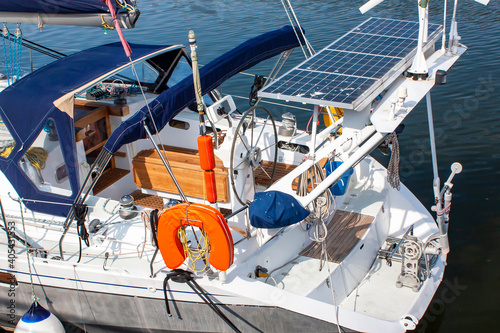 Canvas Print Cabine de pilotage arrière d'un voilier
