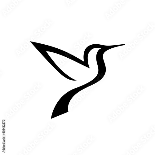 colibri hummingbird logo vector icon illustration