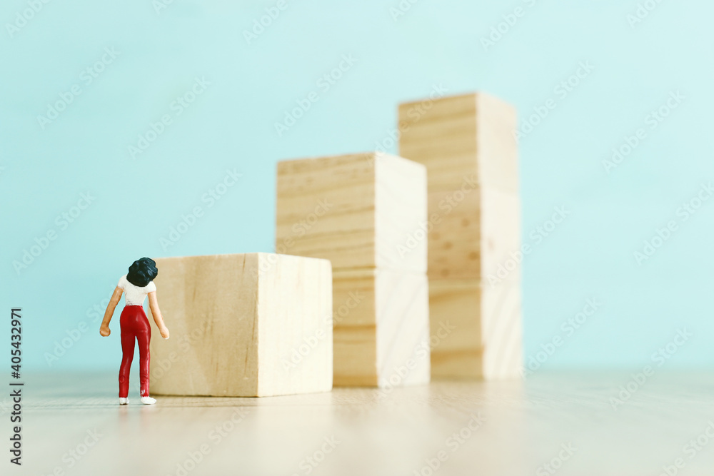 business concept picture of challenge. woman has to cross an obstacle . Problem solving and decision making. business concept picture of challenge. woman has to cross an obstacle . Problem solving and decision making.