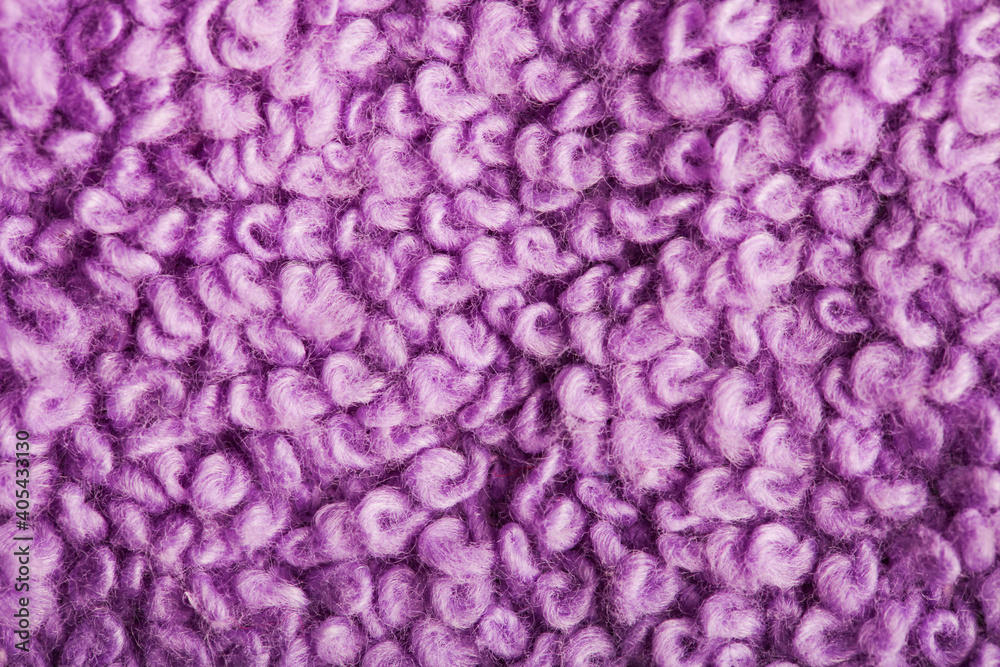 Texture of purple terry towel