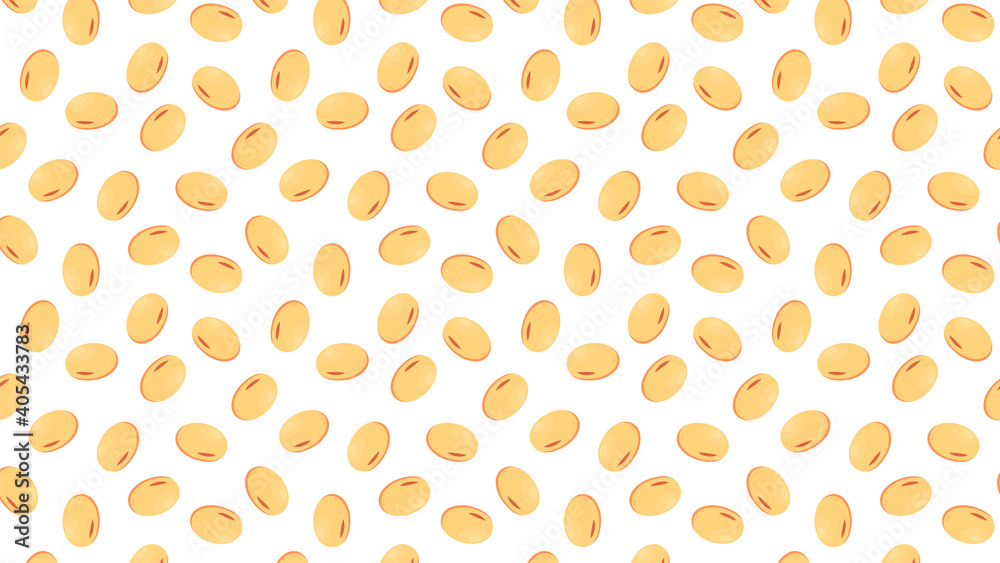 Soy bean pattern vector. soy bean on white background. wallpaper.