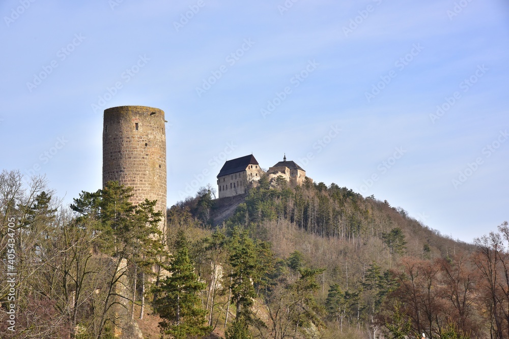 Zebrak Castle and Tocnik Castle are located in Central Bohemia near the town of Zebrak, Czech Republic.