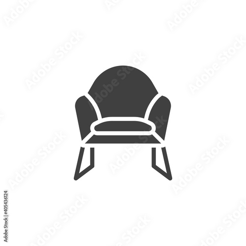Armchair furniture vector icon. filled flat sign for mobile concept and web design. Modern armchair glyph icon. Symbol, logo illustration. Vector graphics