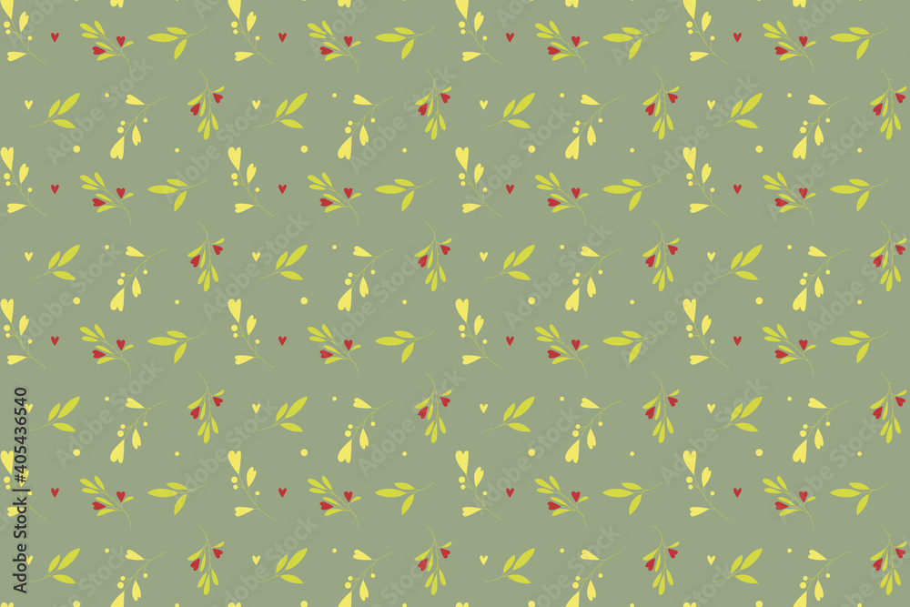 Seamless pattern of cute twigs with hearts for Valentine's Day. Cute icons for the holidays. Set of drawings with love Seamless pattern of cute twigs with hearts for Valentine's Day. Cute icons for the holidays. Set of drawings with love
