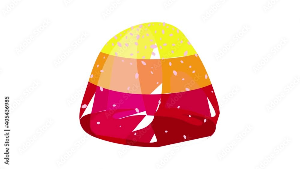 Jelly bonbon icon animation best object on white background