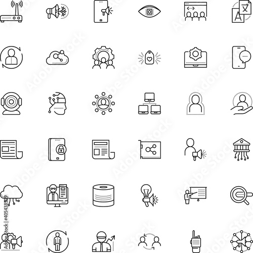 communication vector icon set such as: loyalty, settings, mind, key, walkie-talkie, international, portable, partner, networking, word, sms, plan, trainer, affiliate, affiliate marketing, card, style