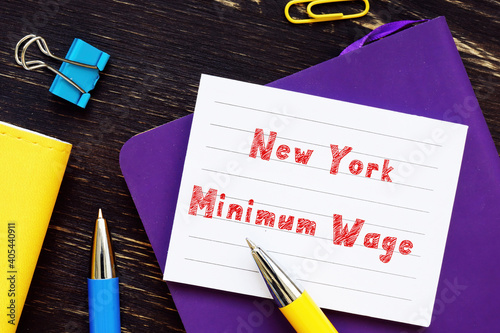  New York Minimum Wage phrase on the page.