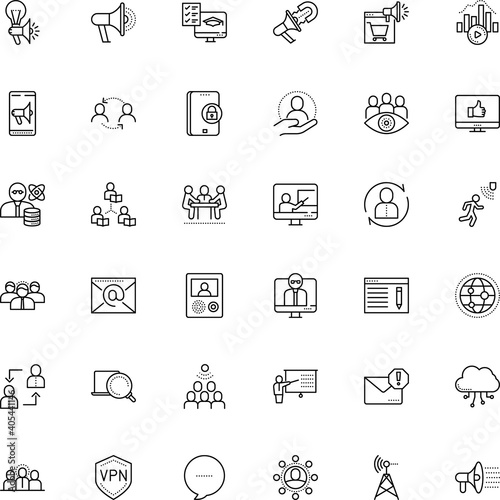 communication vector icon set such as: detection, junk, relations, radio, contact, crowd, earth, friend, money, satisfaction, learn, shopping, creation, college, gear, authentication, exam, clip