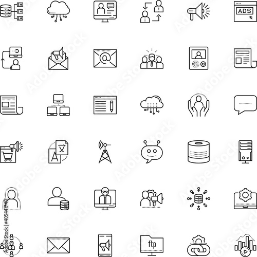 communication vector icon set such as: workplace, vocabulary, suggestion, tower, headlines, webinar, leadership, ui, quarantine, cartoon, lecture, loud, volume, diplomat, camera, feed, sms, antenna