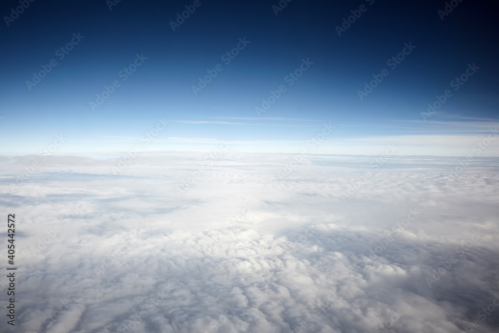 Clouds seen from above from an airplane